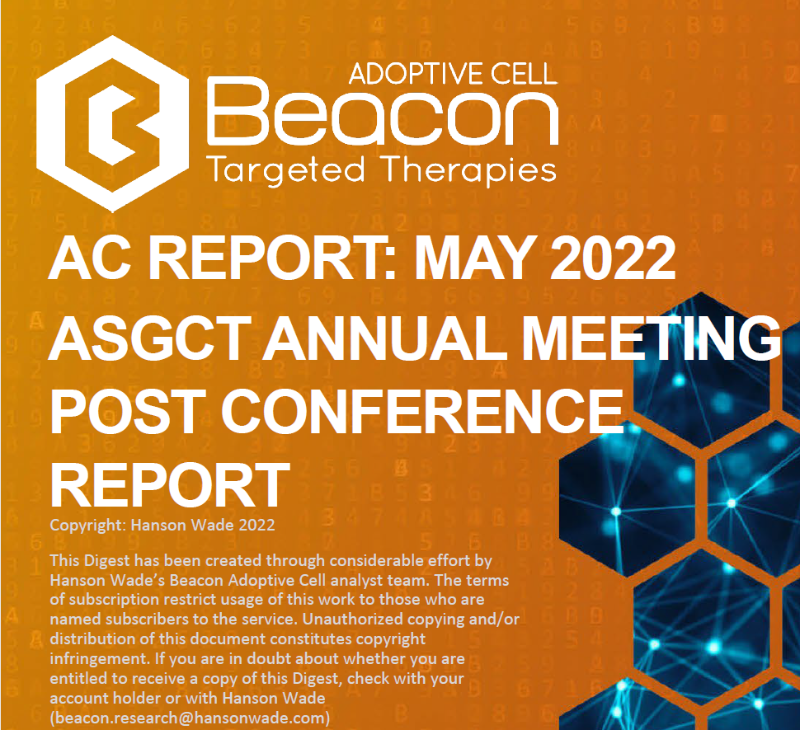 Adoptive Cell ASGCT PostConference Report 2022