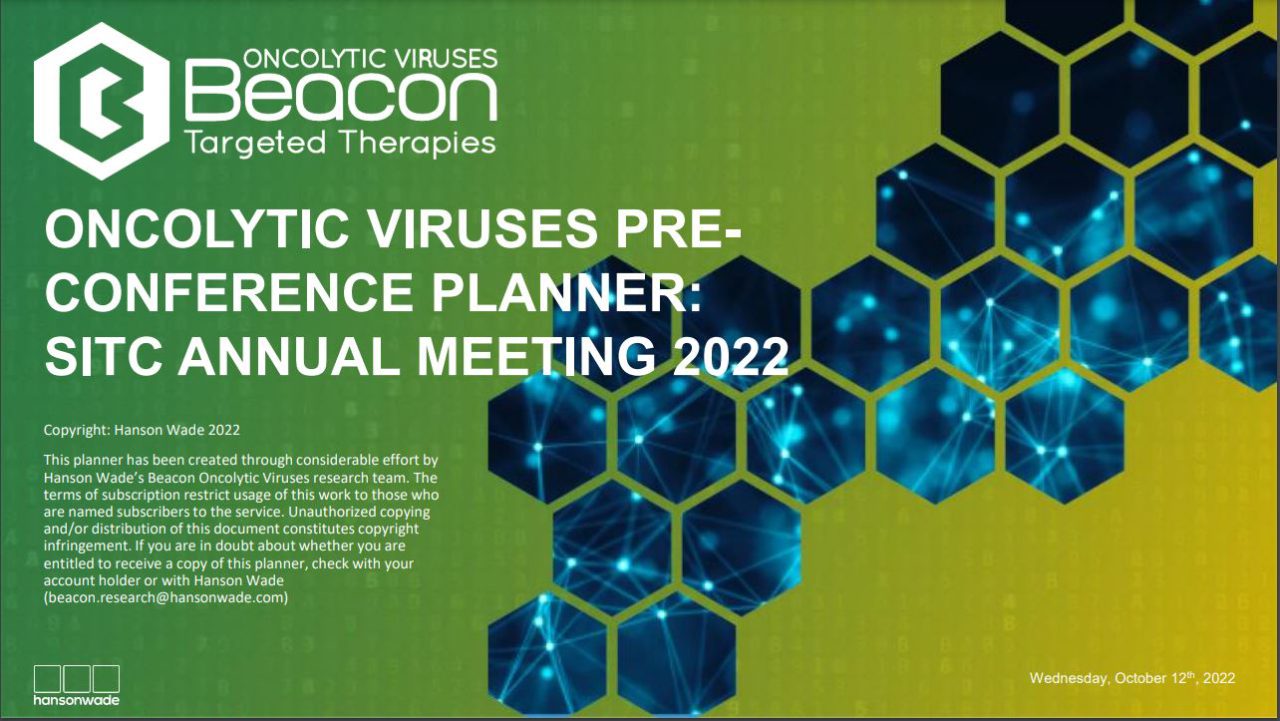 Beacon Oncolytic Viruses SITC Preconference Planner 2022
