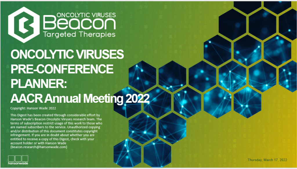 Oncolytic Viruses AACR PreConference Planner 2022